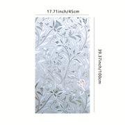 Contemporary Tulip Pattern PVC Window Privacy Film Static Cling Glass Cover