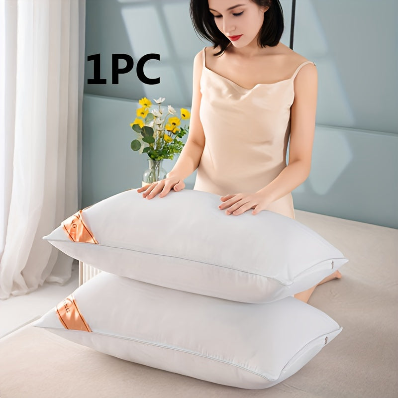 White High-Rebound Pillow with Soft Polyester Fill for Comfort