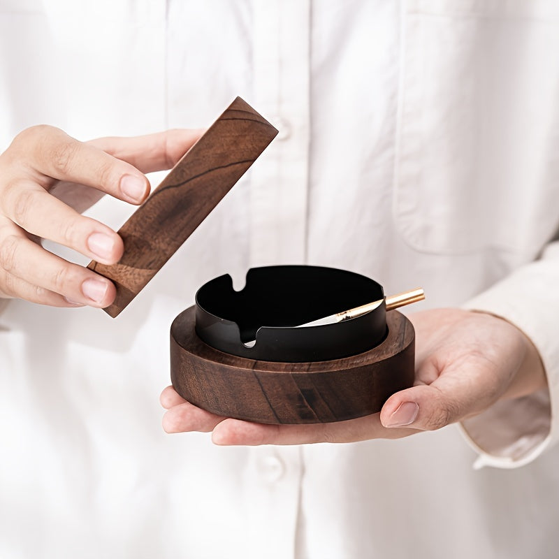 Portable Retro Ashtray Set for Home Office Car Decorative Accessories