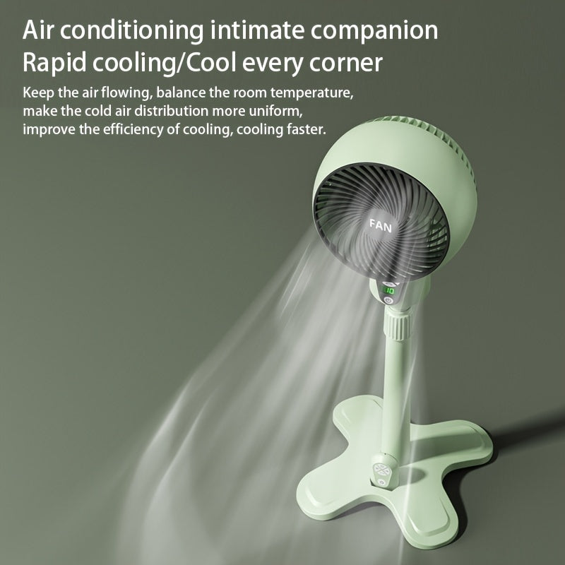 USB Fan with Remote Control Digital Display Adjustable Angles and Wind Speed