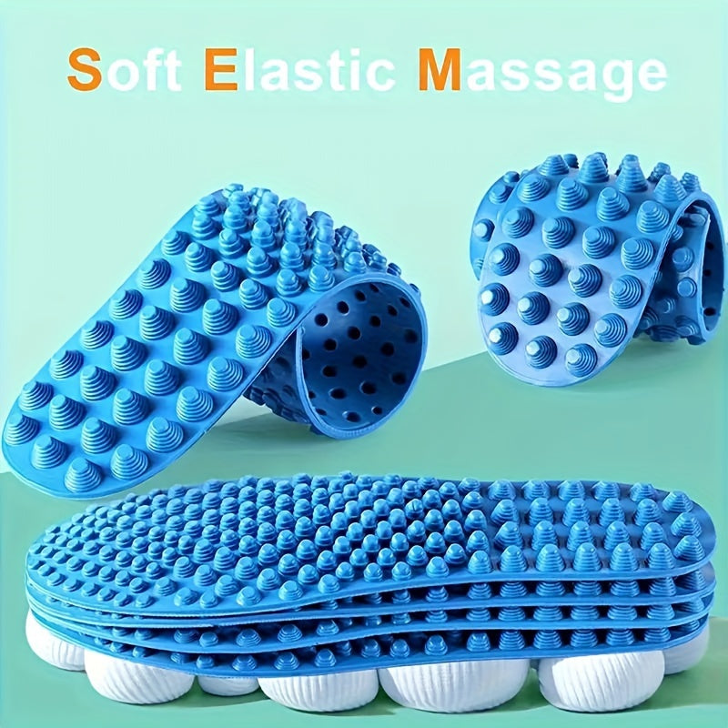 Unisex Foot Reflexology Massage Insoles Latex Shoe Pads for Foot Therapy