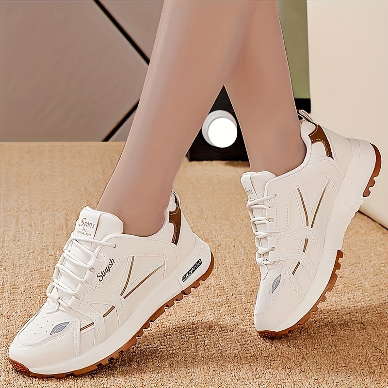 Women's Colorblock Casual Sneakers with Soft Sole Platform for Walking