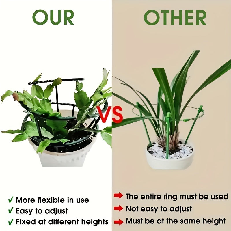 Plastic Plant Support Poles Set for Greenhouse Indoor Garden Support 4 or 8 Pieces