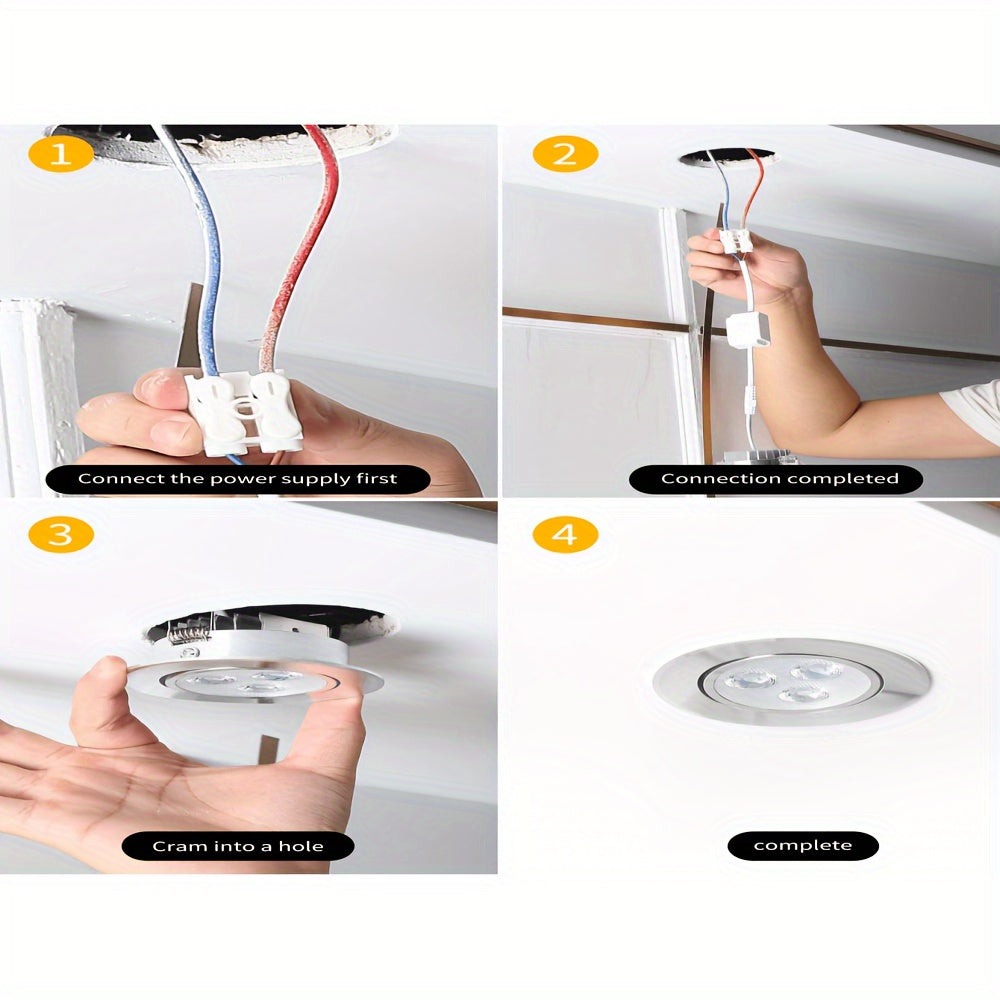 Recessed LED Ceiling Lights 3W 7W 12W Energy-Efficient Metal Panel for Office Hotel Mall Home