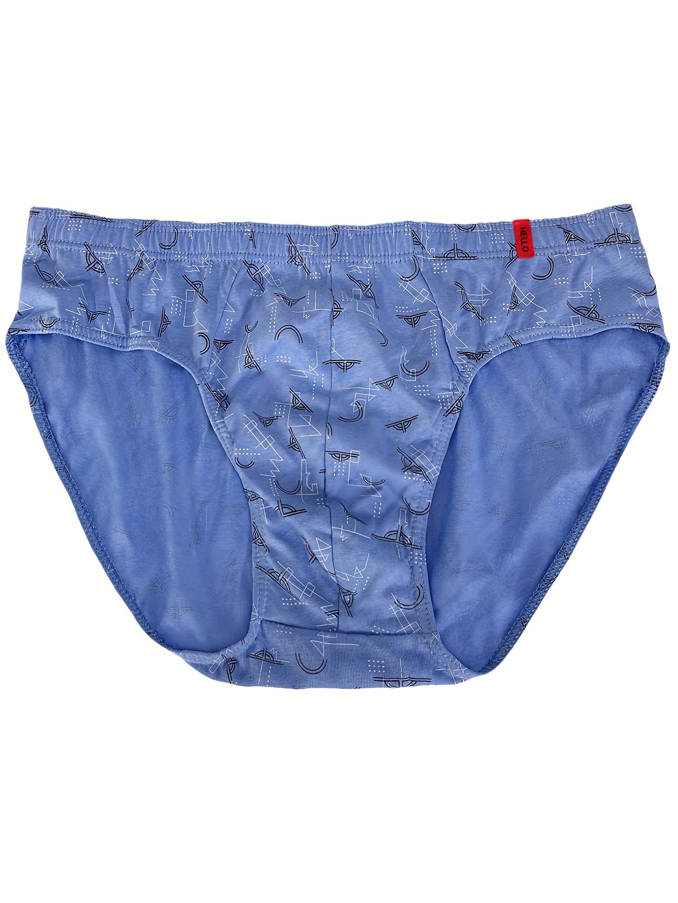 7pcs Men's Cotton Printed Solid Color Briefs Underwear Pack Breathable Comfortable