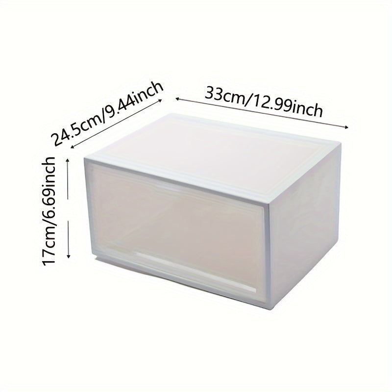Clear Plastic Shoe Storage Boxes 6-Pack with Flip Top Closure for Sneakers and Athletic Shoes