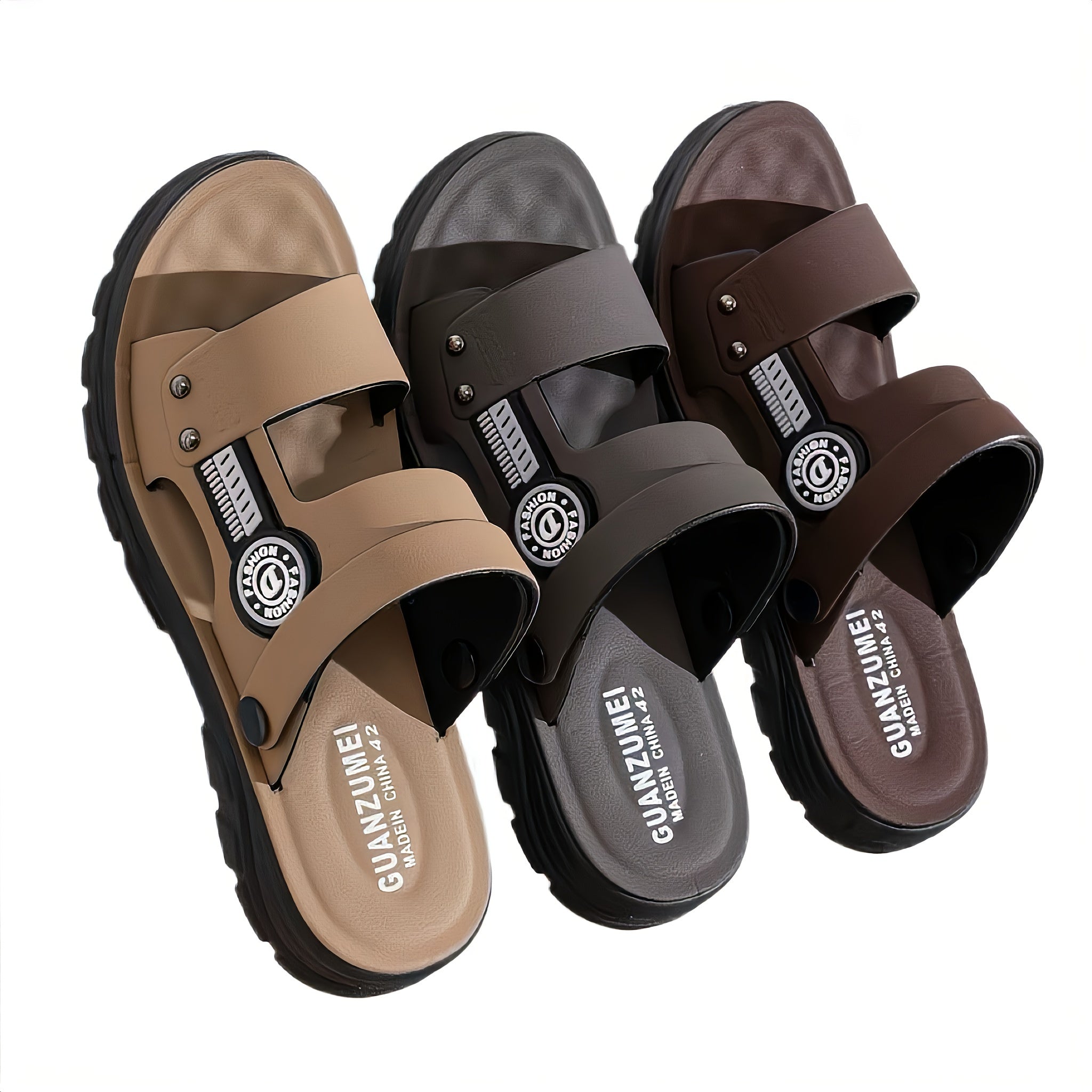 Sandalias de playa de PVC duraderas antideslizantes para hombres, ideales para uso casual, conducir y pescar