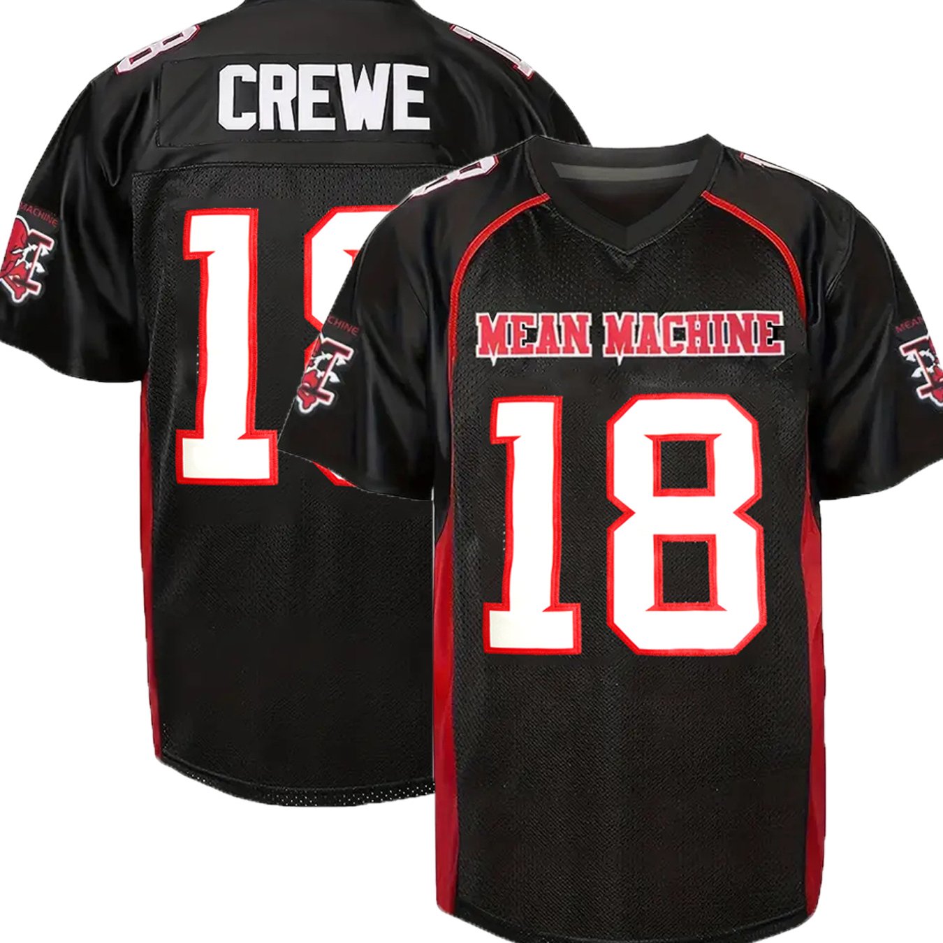 Plus Size Embroidered Football Jersey V-Neck Loose Fit Polyester for Men Women