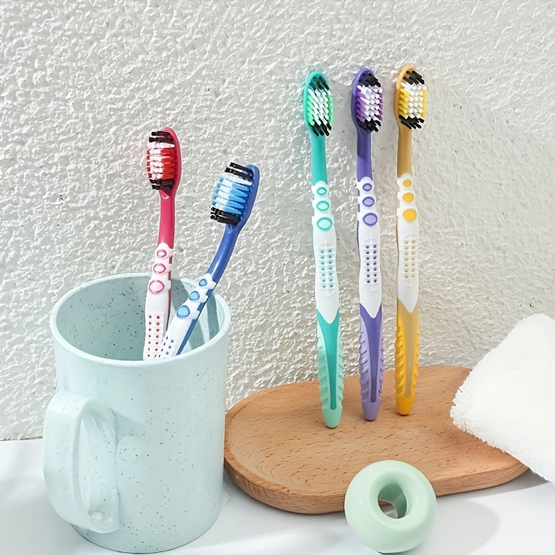 Pack of 5 Medium Bristle Adult Toothbrushes for Deep Cleaning and Gum Care