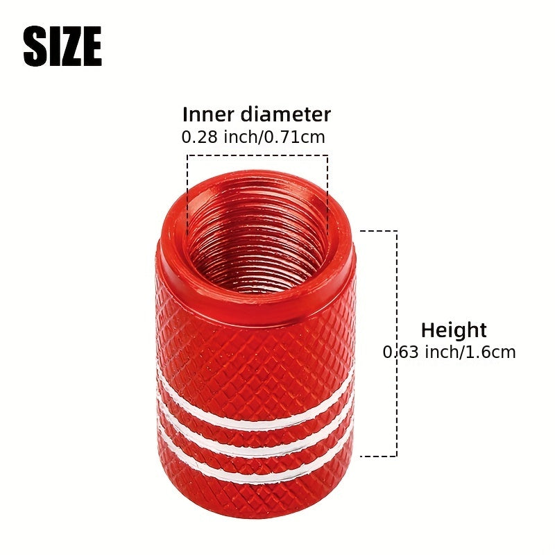 5pcs Patriotic American Flag Aluminum Alloy Tire Valve Caps Leak-Proof Corrosion-Resistant