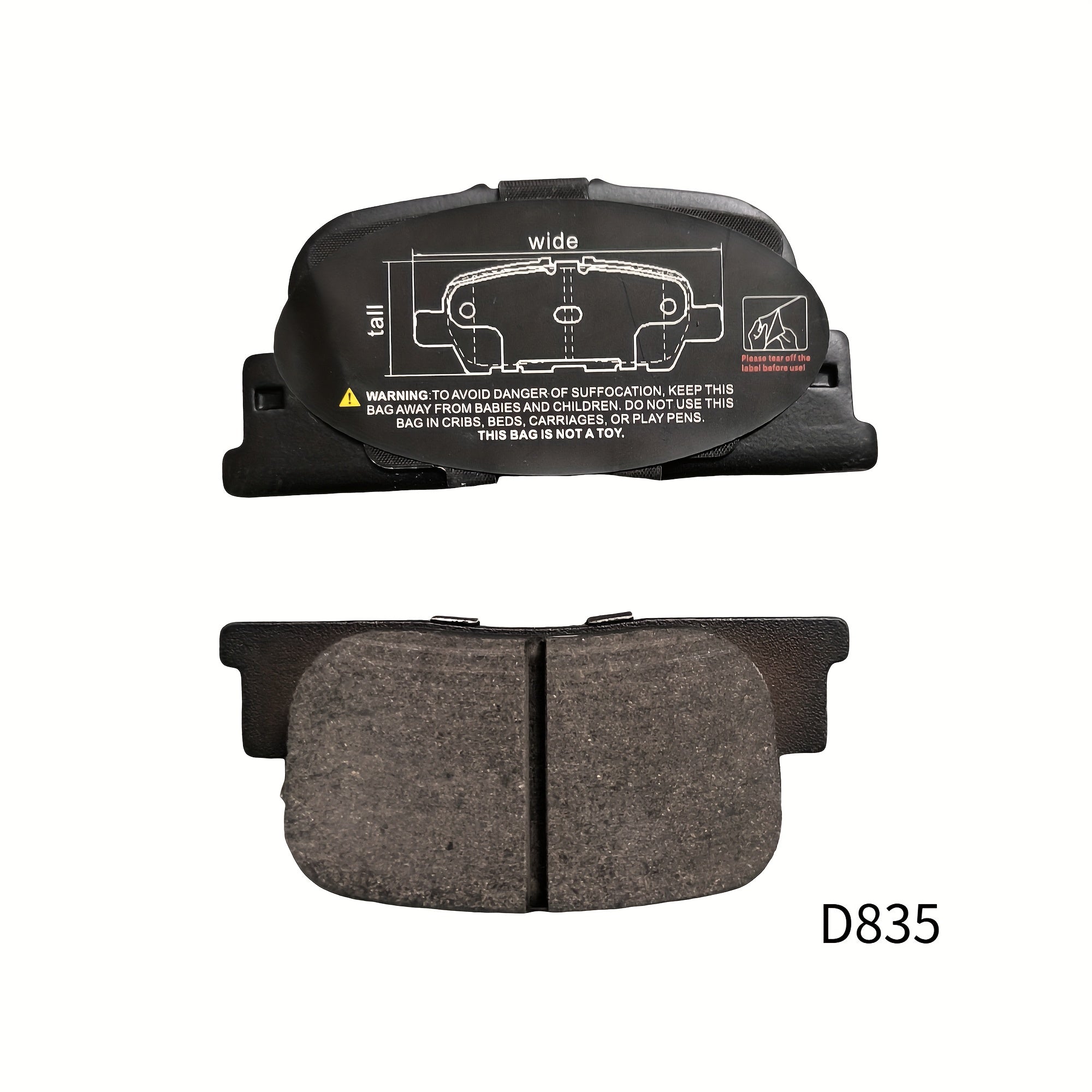 4PCS Ceramic Rear Brake Pad Set Parking Brake Brake Replacement for Cars