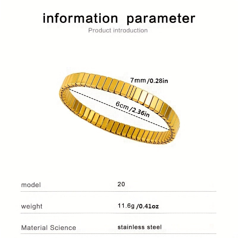 Titanium Steel Bracelet 18K Gold Plated Japanese Korean Inspired Stylish Versatile Jewelry