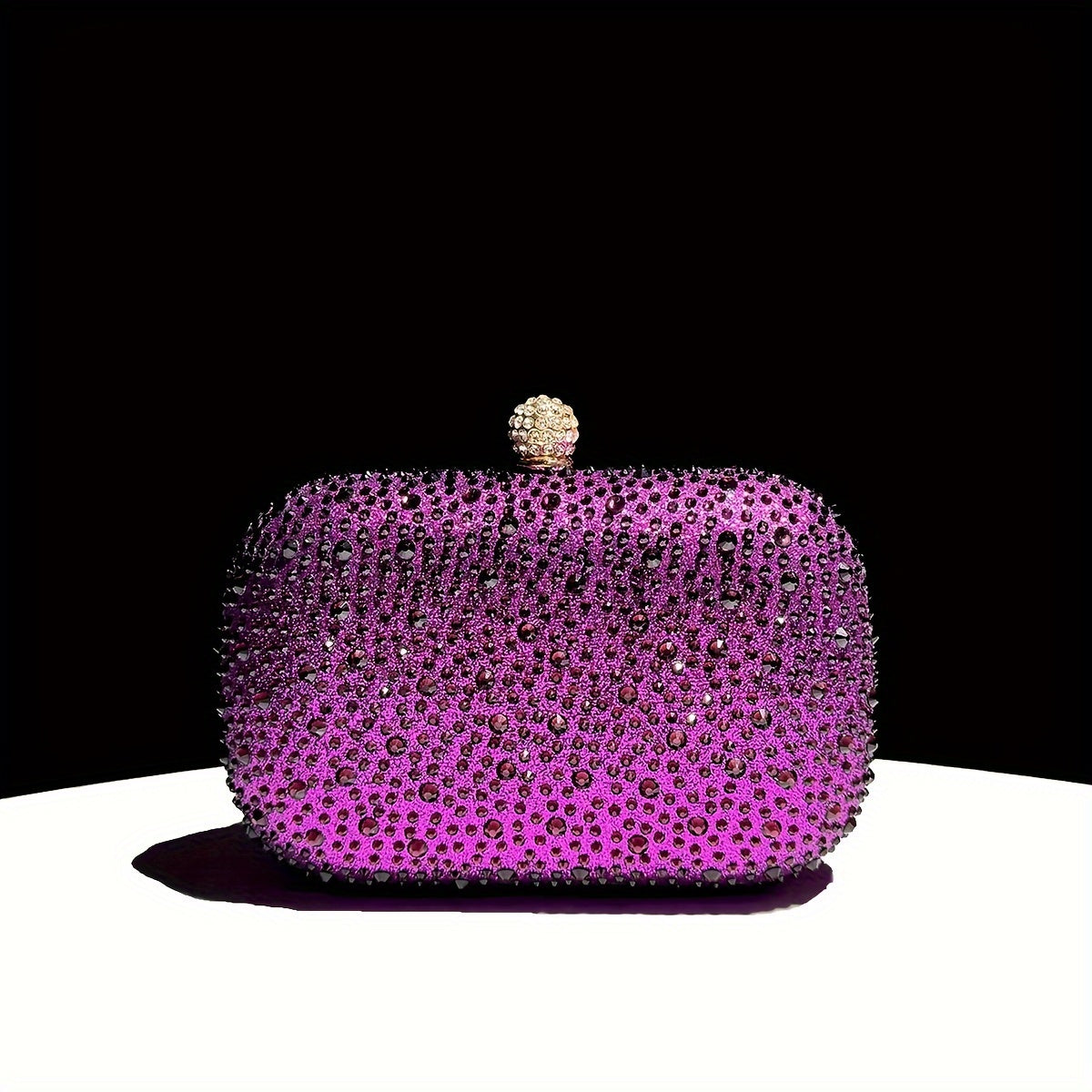 Emerald Green Handbag with Gold Chain Rhinestone Evening Bag for Formal Events