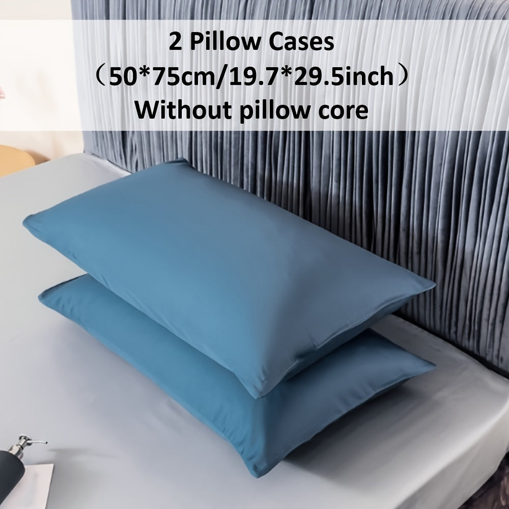 Polyester Pillowcases Set for Bedroom Breathable Soft Skin-Friendly