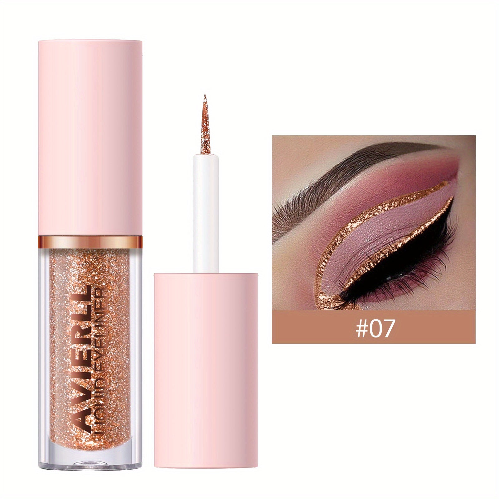 Ayollar uchun Glitter Eyeliner Metallik Suv o'tkazmaydigan Rangli Ko'zoynak Qalam 10 Rangi