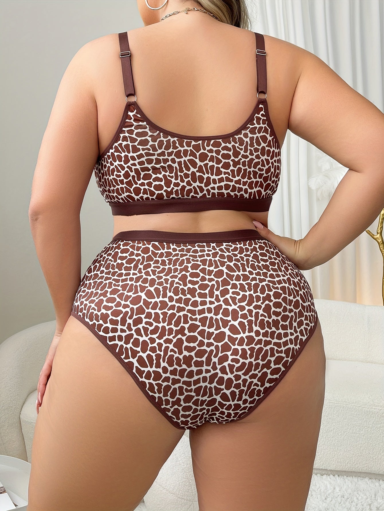 Ayollar uchun katta o'lchamli ichki kiyimlar to'plami paxta qulay pushti