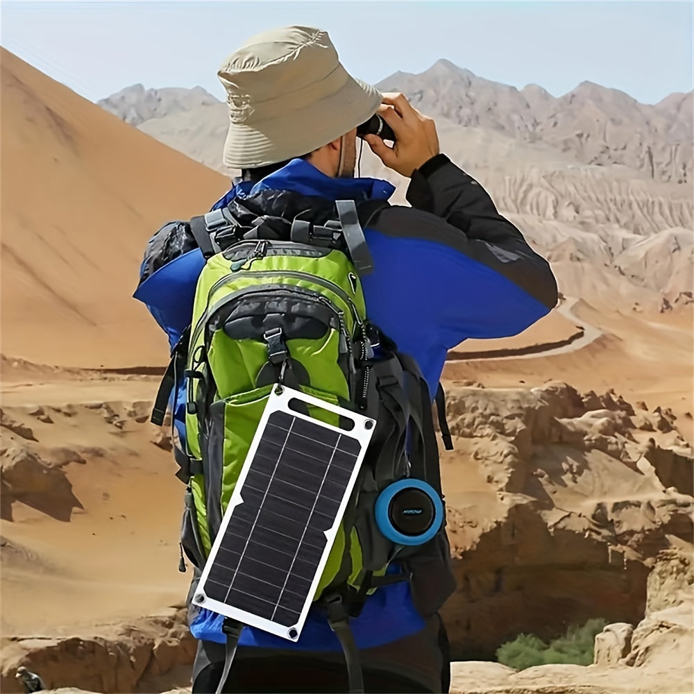 Dual USB Solar Charger for Camping and Home Use