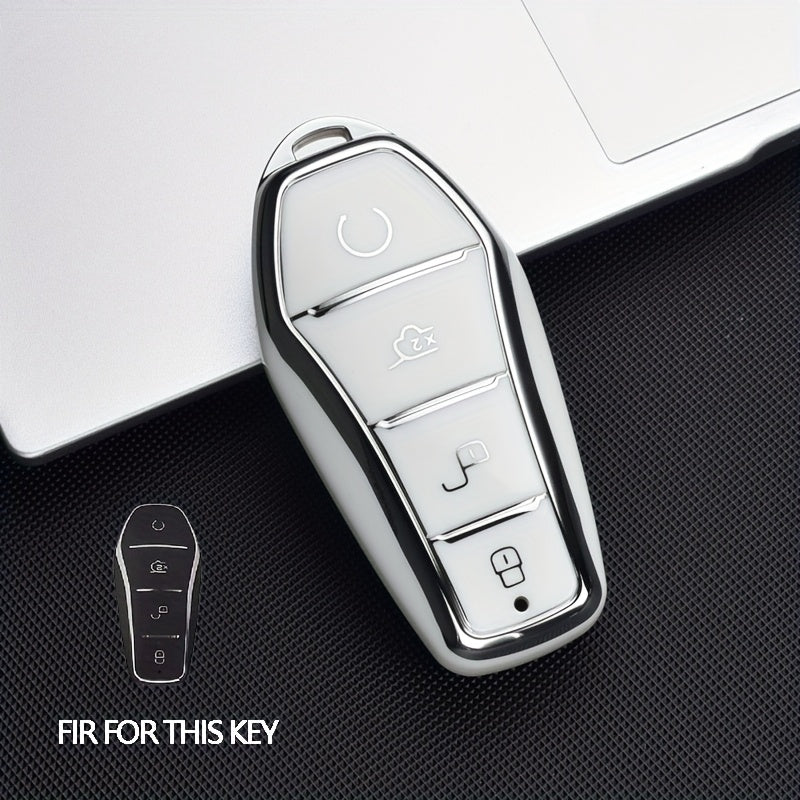 Car Key Cover TPU Durable Anti-Drop Smart Remote Protector for Vehicle