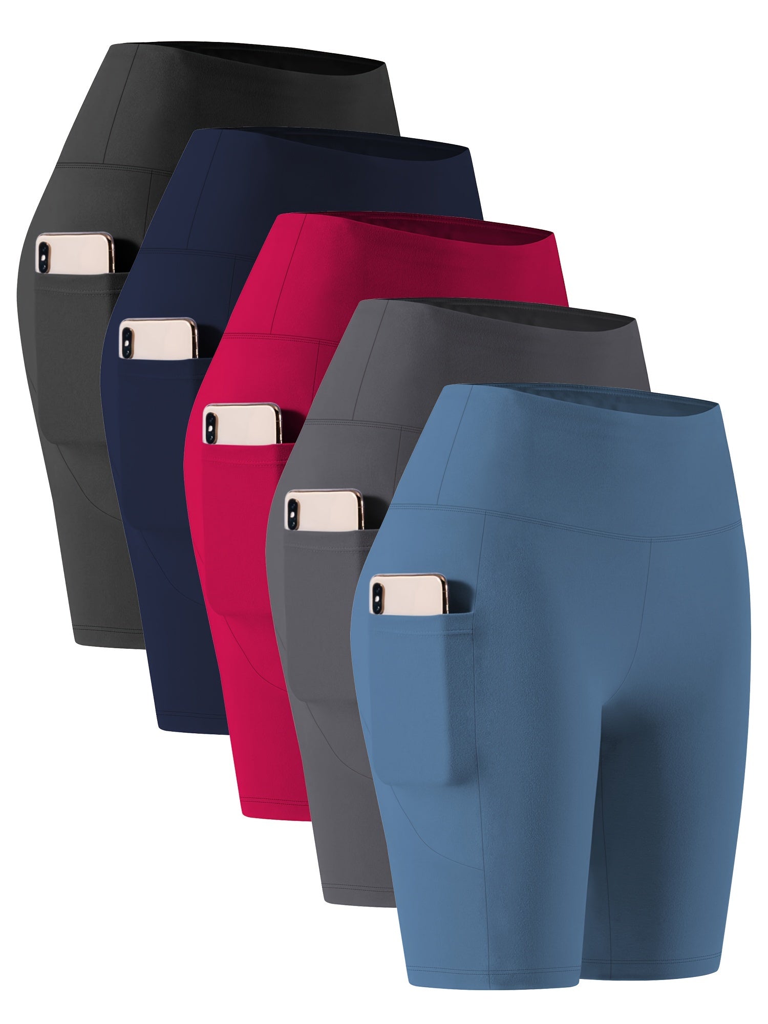 Plus Size High-Waisted Capri Leggings with Pockets for Yoga and Workout