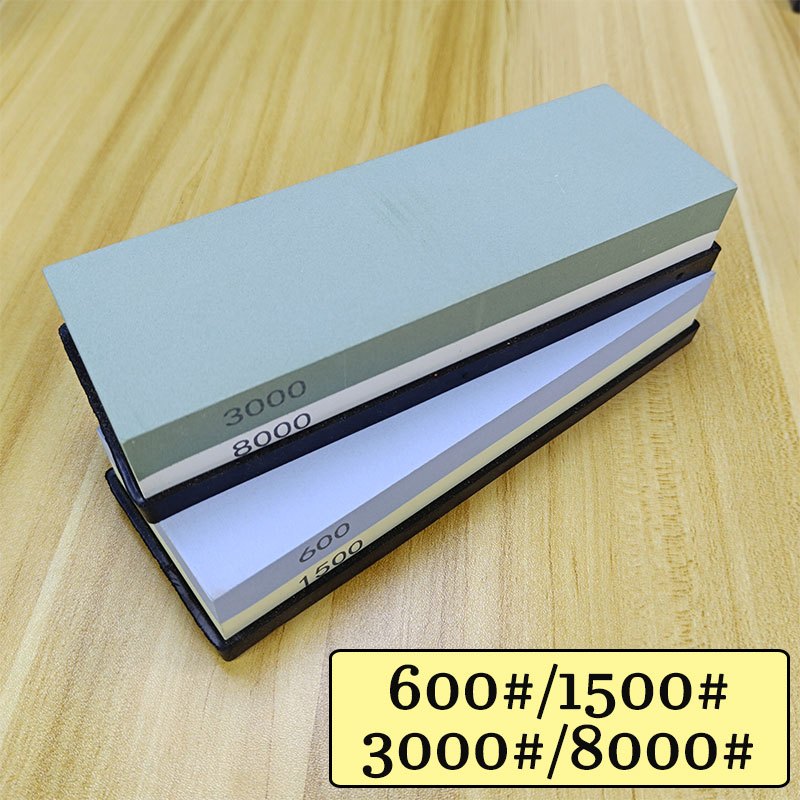 Afilador de cuchillos de doble cara con piedra de agua para un afilado de precisión