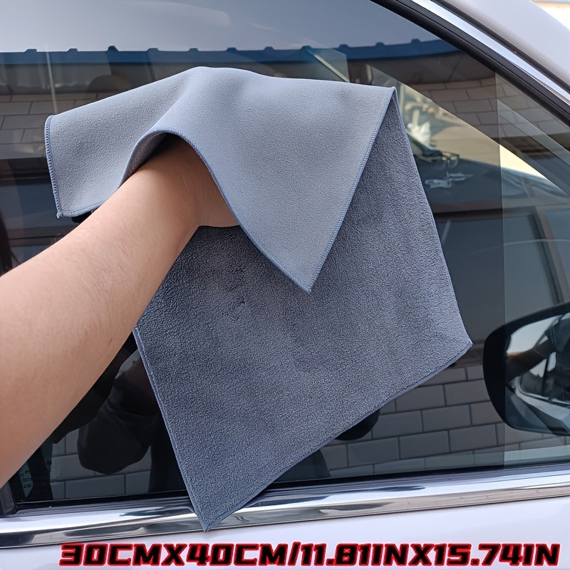 Microfiber Car Towel in 4 Sizes Grey Reusable Scratch-Free Detailing and Cleaning