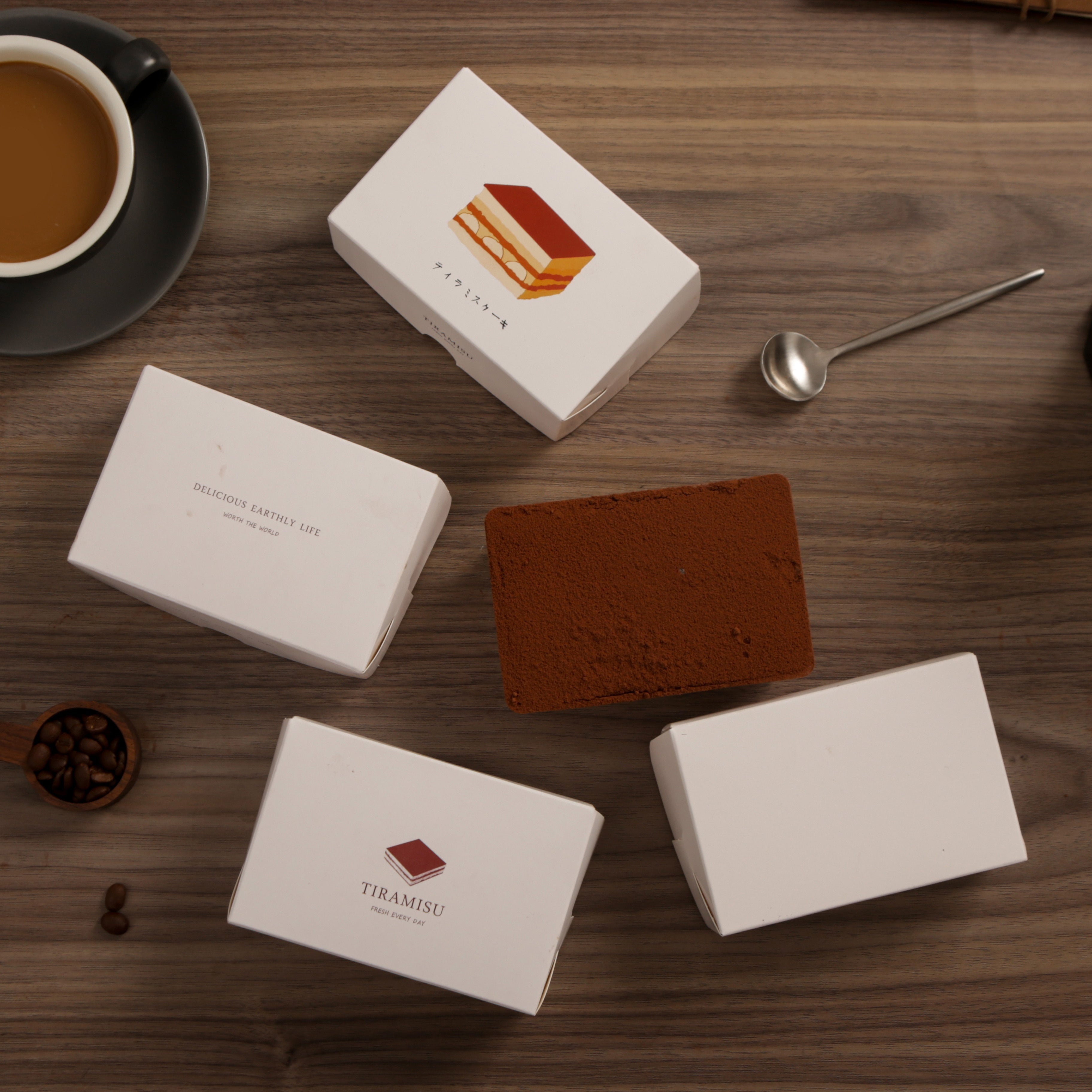 Набор коробок для десертов Тирамису и муссового торта, белая картонная упаковка для выпечки на вынос