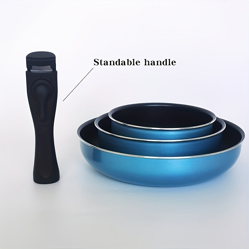 Universal Pot Handle with Detachable Stand-Up Design for Easy One-Hand Operation