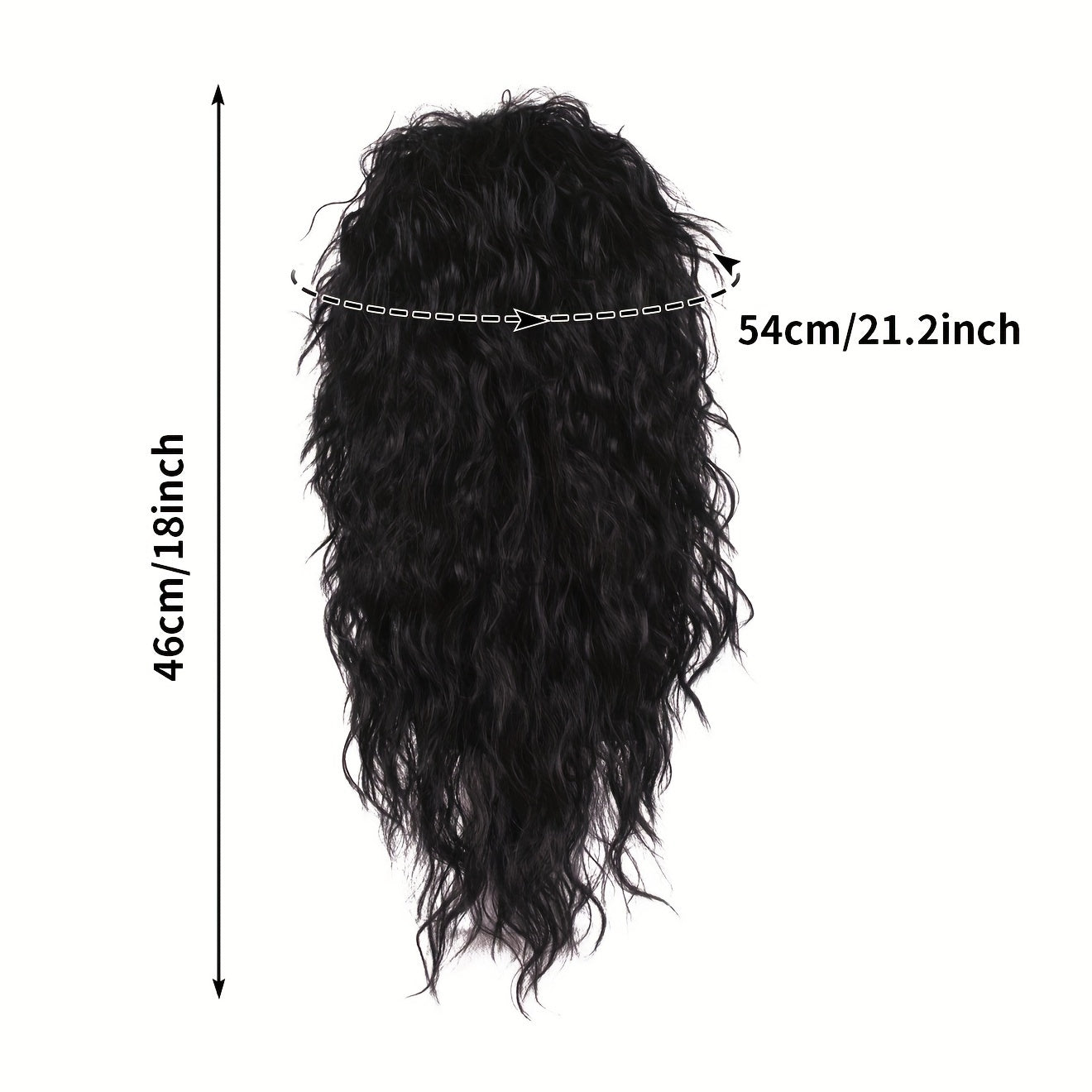 Long Fluffy Afro Wig with Bangs for Men Halloween Cosplay Rave Party Black Blonde