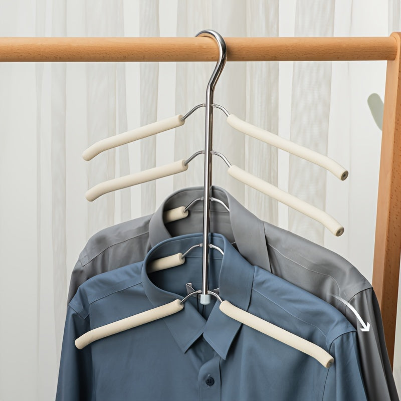 Multi-Functional Clothes Hanger with Traceless Sponge 360° Rotating Space-Saving Wardrobe Organizer