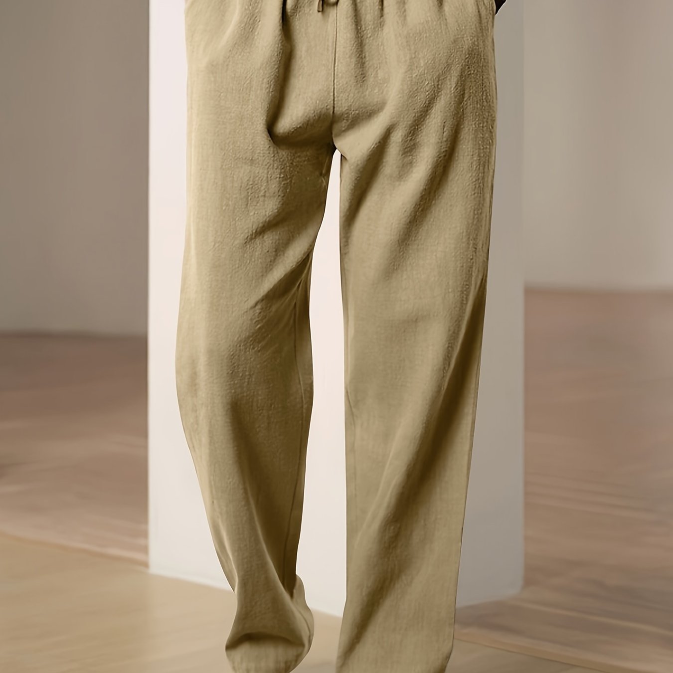 Pantalones deportivos casuales de algodón para hombre con bolsillos, corte holgado, estilo chino