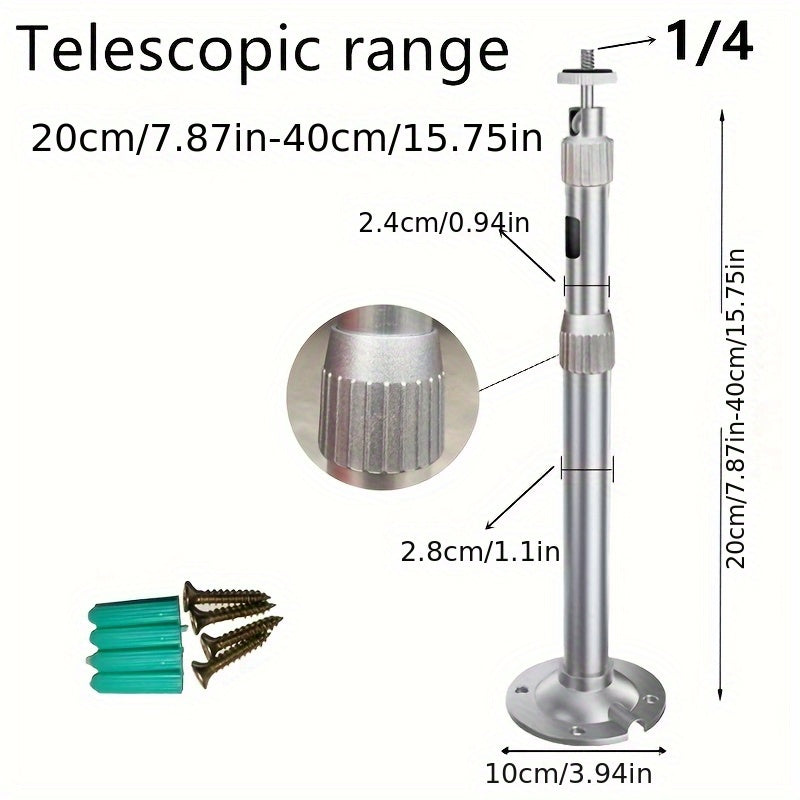 Soporte universal para proyector de techo y pared, altura retráctil 20,07-39,88cm para cámaras de vídeo CCTV DLP