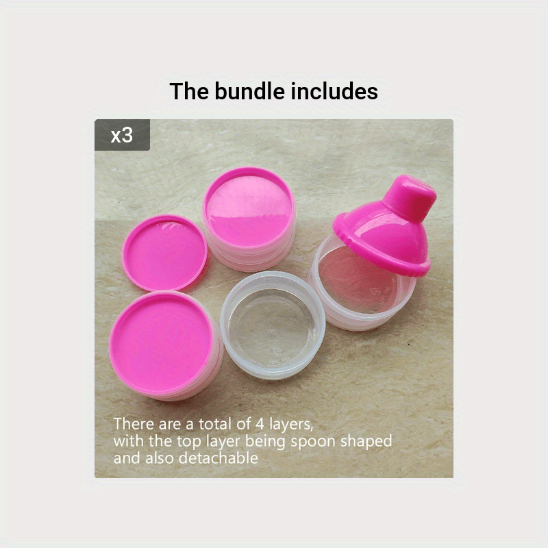 Portable Milk Powder Container with Divided Compartments for Travel and Home Use