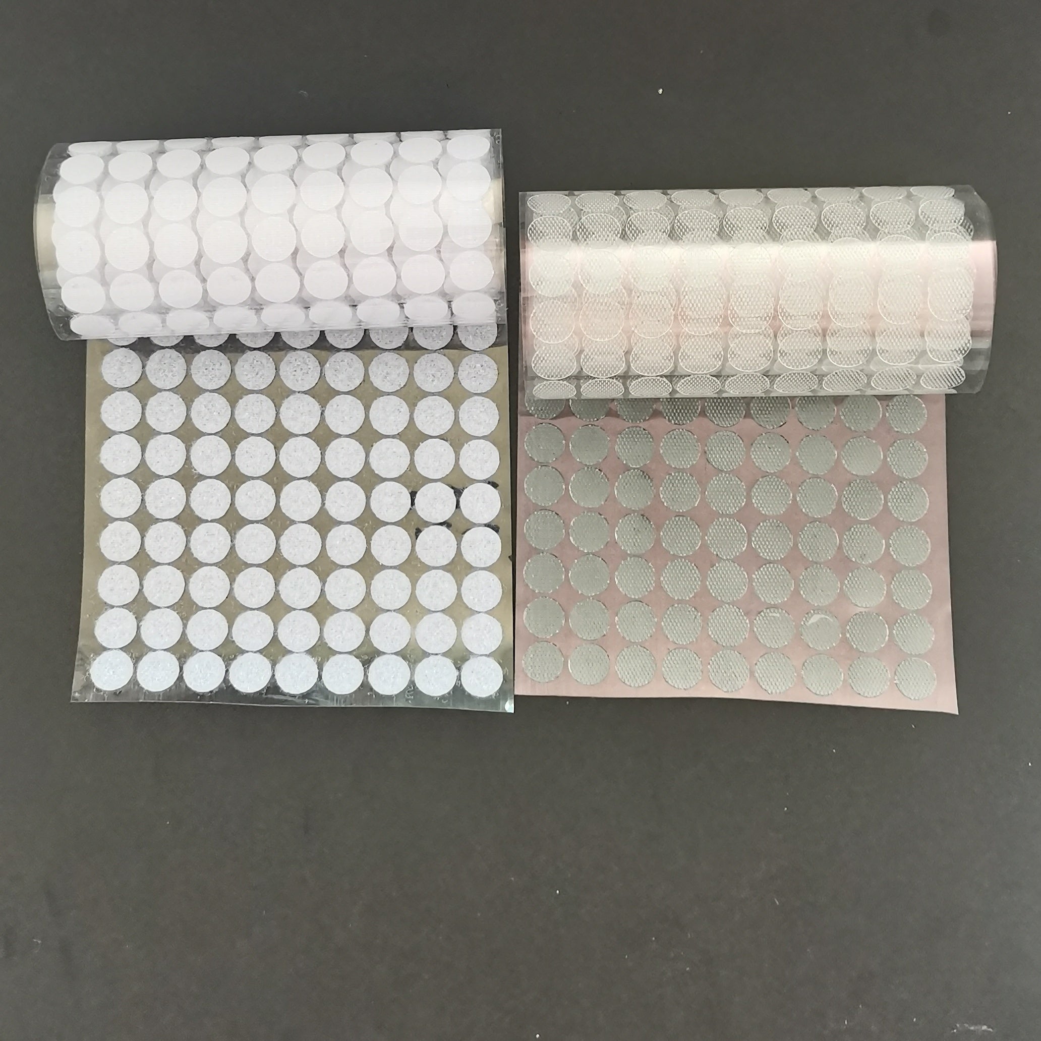 1000pcs 1cm Transparent Nylon Self-Adhesive Hook Rings for DIY Home Office Classroom