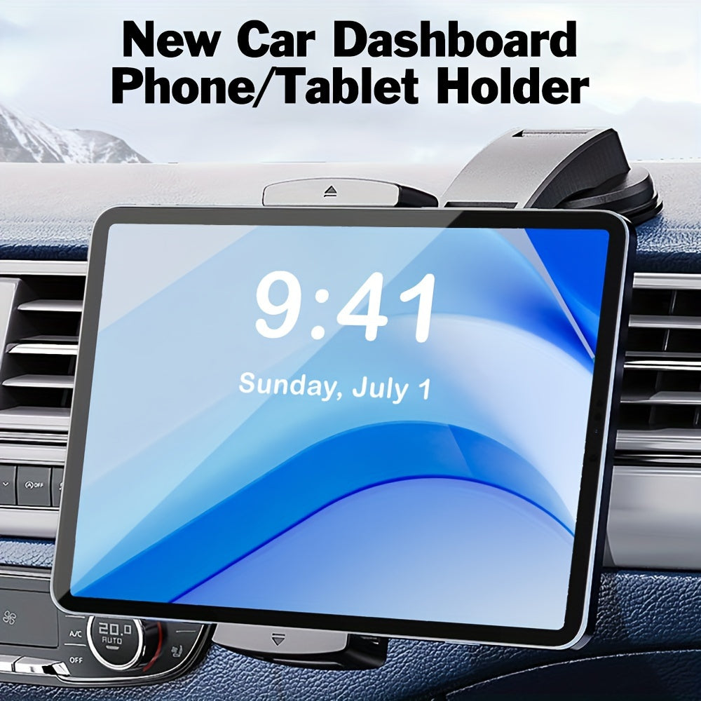 Universal Car Smartphone and Tablet Holder, Adjustable, Anti-Shake, Suction Cup