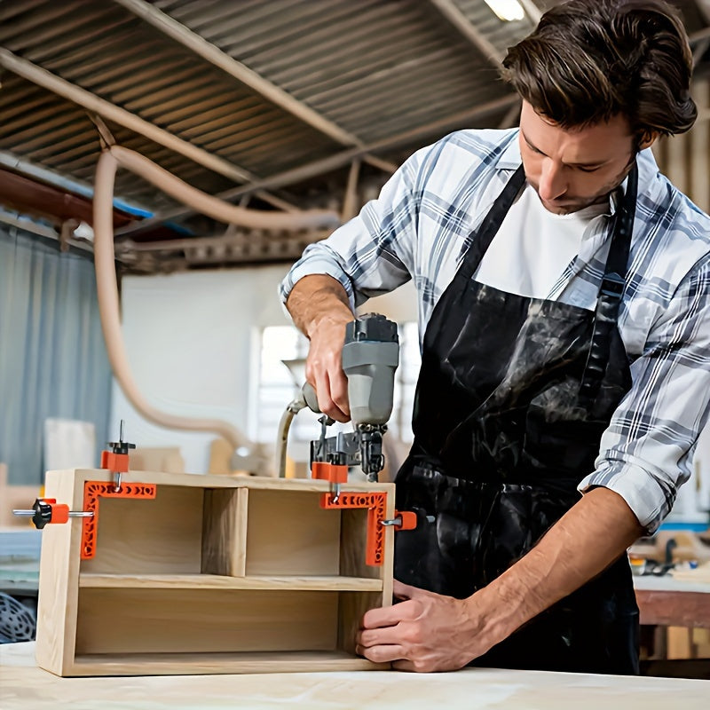 Набор из 16 деревянных угловых зажимов для точного каркасного и коробочного сборки. Включает 8 зажимов, пластиковые угловые зажимы 7,62 см и 10,16 см, а также набор инструментов для столярного угла для точности.