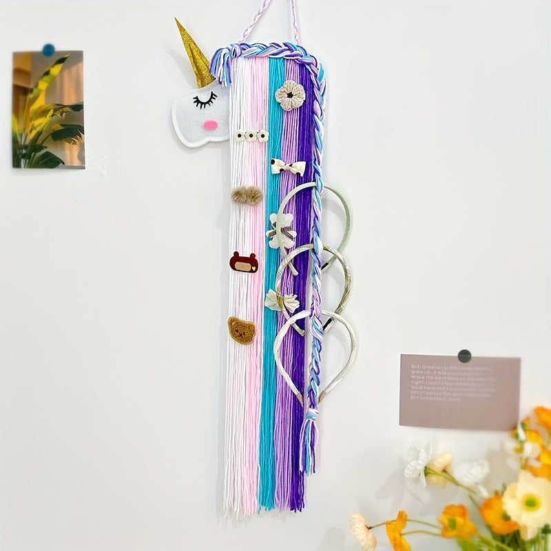 Felt Unicorn Organizer for Girls Hair Accessories Home Decor Storage