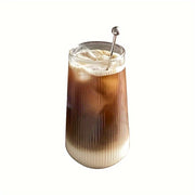 490ml High Borosilicate Glass Water Cup for Iced Coffee Juice Milk Tea