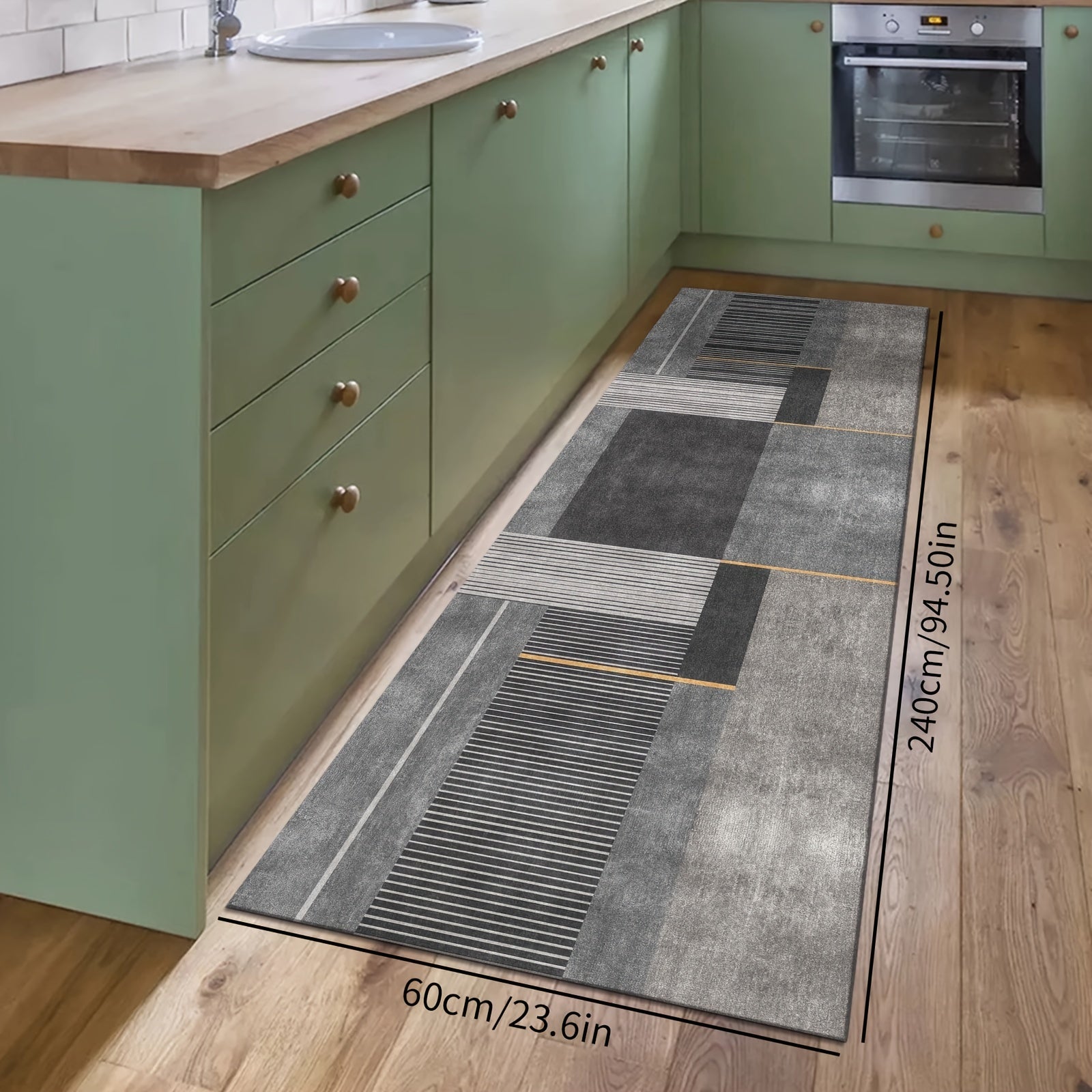 Absorbent Non-Slip Kitchen Floor Mat Waterproof Oil-Proof Standing Desk Rug