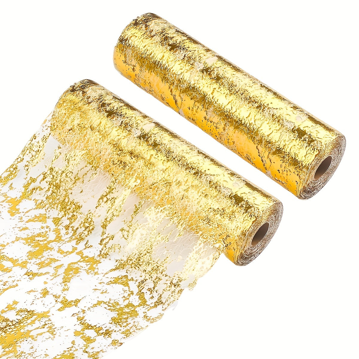 Gold Foil Linen Table Runner for Weddings Birthdays Christmas Banquets