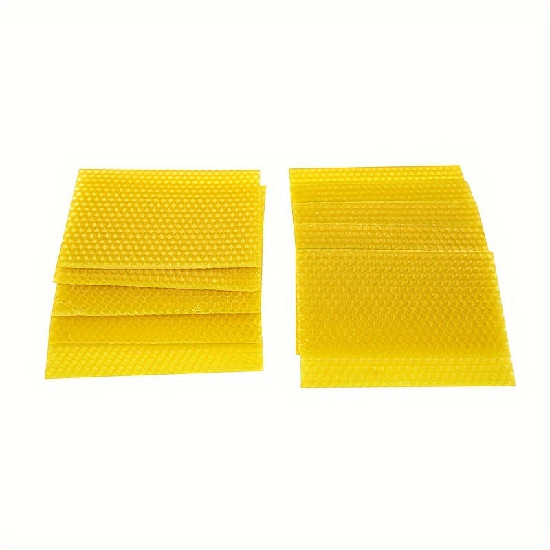 10 láminas de cera de abejas natural para colmenas, para apicultura, fabricación de velas y encerado de suelos