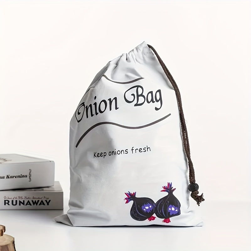 Kartoshka va piyoz uchun mustahkam polyester saqlash sumkasi, ularni yangi saqlash va o'sishining oldini olish uchun tortish ipi bilan ta'minlangan. Rang-barang dizayn, oziq-ovqat bilan aloqa qilmaslik uchun xavfsiz.