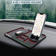 Soporte universal para teléfono de coche, soporte antideslizante para tablero con rotación de 360°