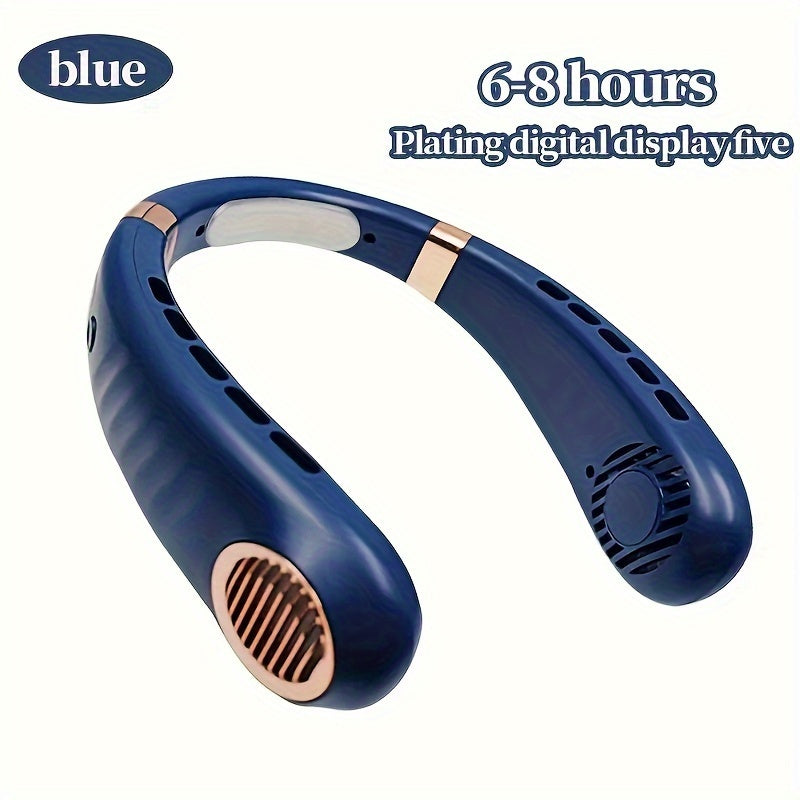 Portable Ice Neck Fan with Turbo Motor Bladeless Design USB Rechargeable