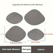 Unisex Leather Shoe Repair Patches 4/6 Pack, Waterproof, Self-Adhesive