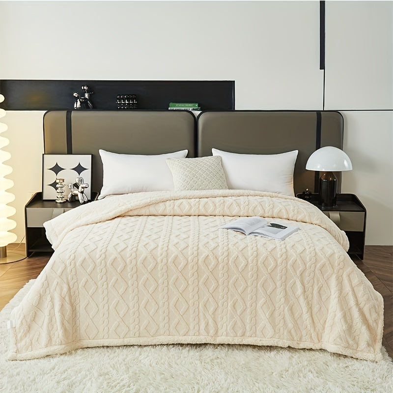 Yumshoq va qulay Taffeta Sherpa Ikki Qavatli Ko'rpa - Divan, Sofа, Ofis, Yotoq, Kamping yoki Sayohat uchun mukammal. Har mavsum uchun ko'p maqsadli sovg'a ko'rpasi.