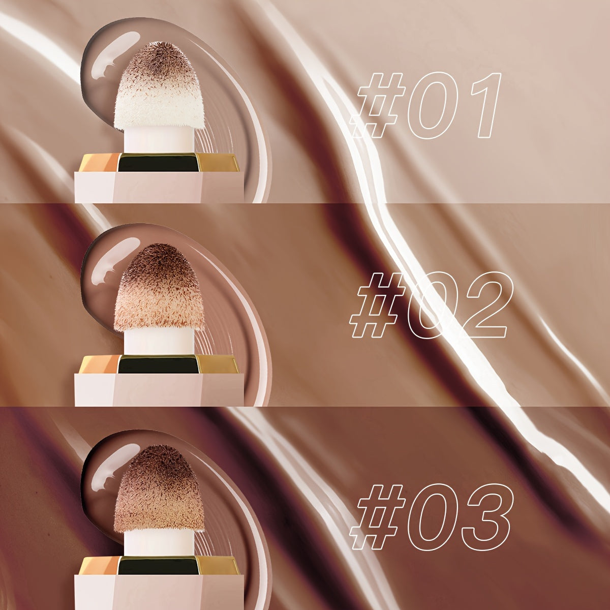 Set de 3 tonos de barra correctora para mujer de cobertura total, maquillaje mate de larga duración