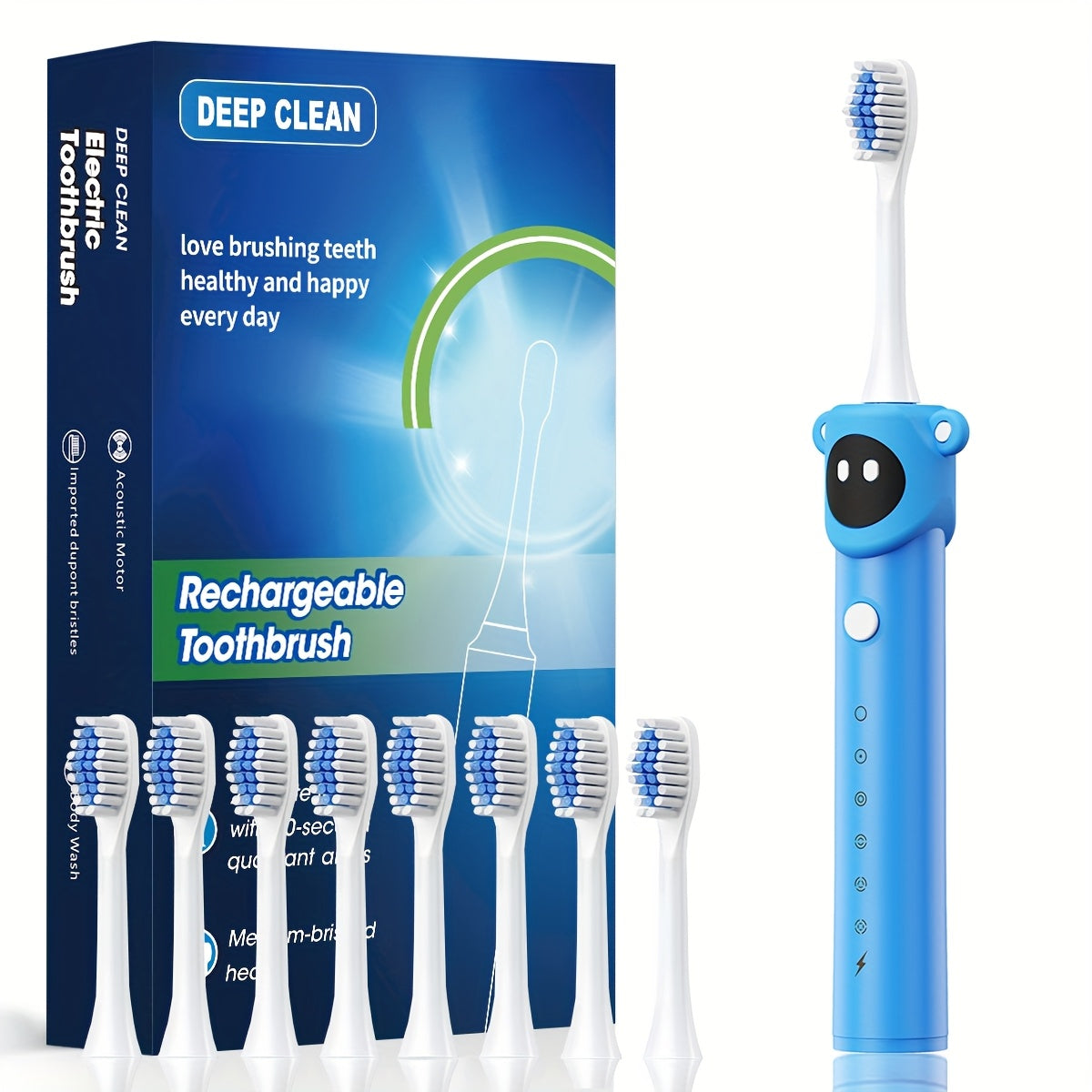 Electric Toothbrush for Adults Soft Bristles Deep Cleaning Seven Vibration Modes