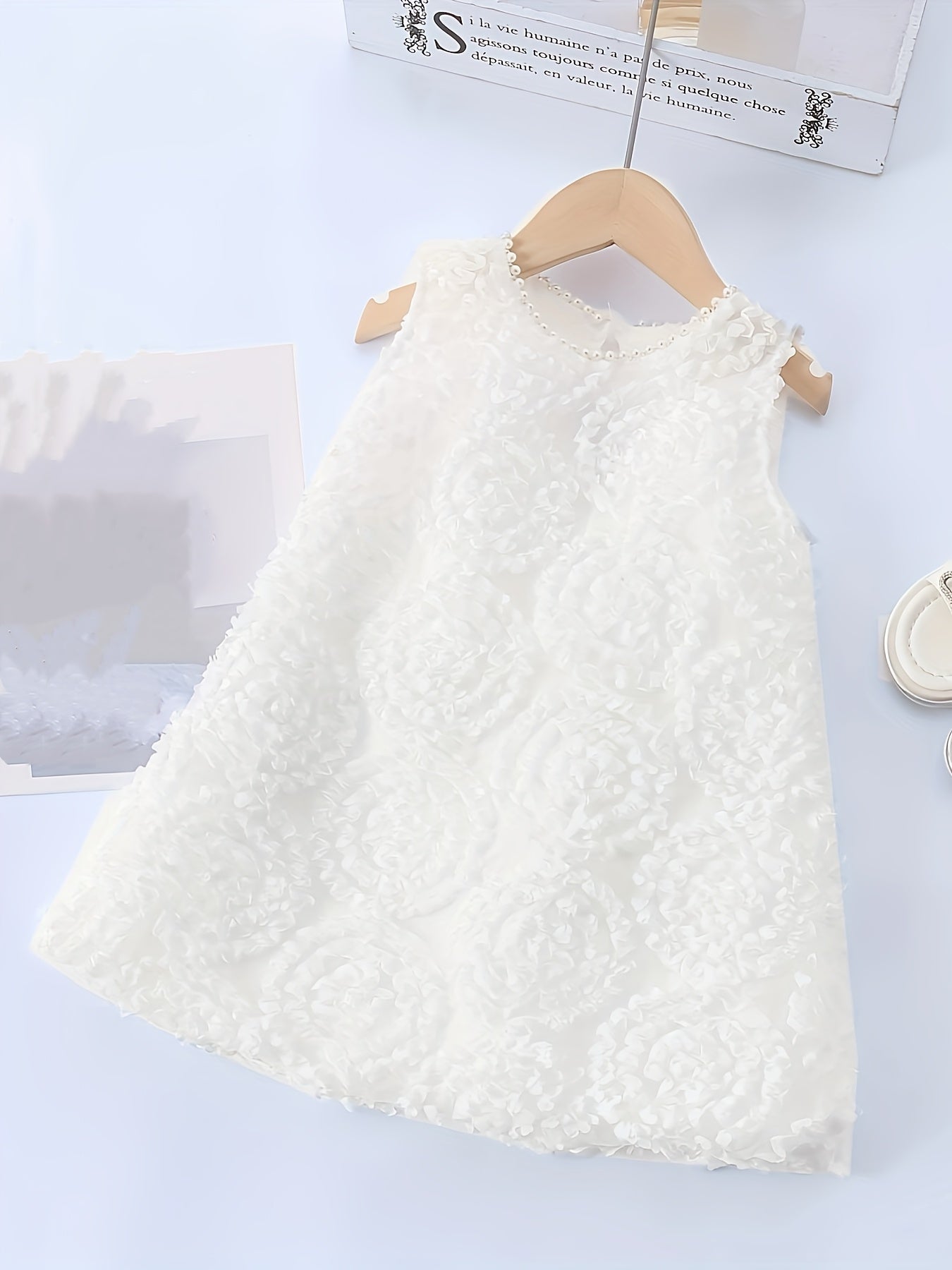 Children's Sleeveless Dress with Bow for Summer Parties