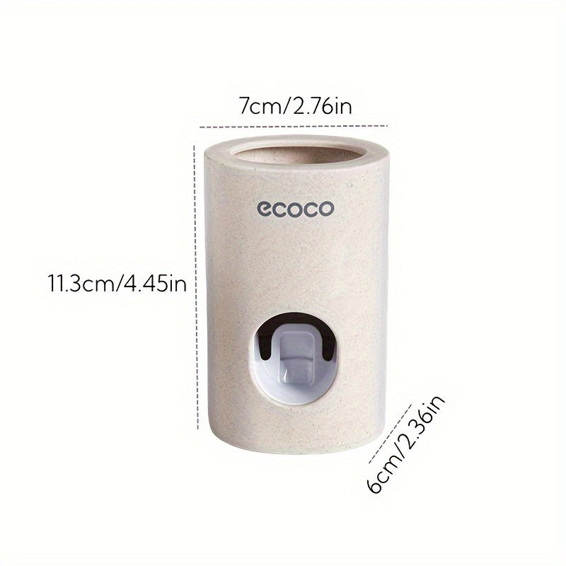 Hammomda o'z-o'zidan yopishadigan tish pastasi dozatori oq, oson olib tashlash va yuvish uchun