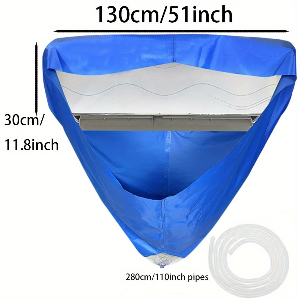 Home Air Conditioner Cover Large Hanging Cleaner with Drainage Pipe Reusable Water Bag
